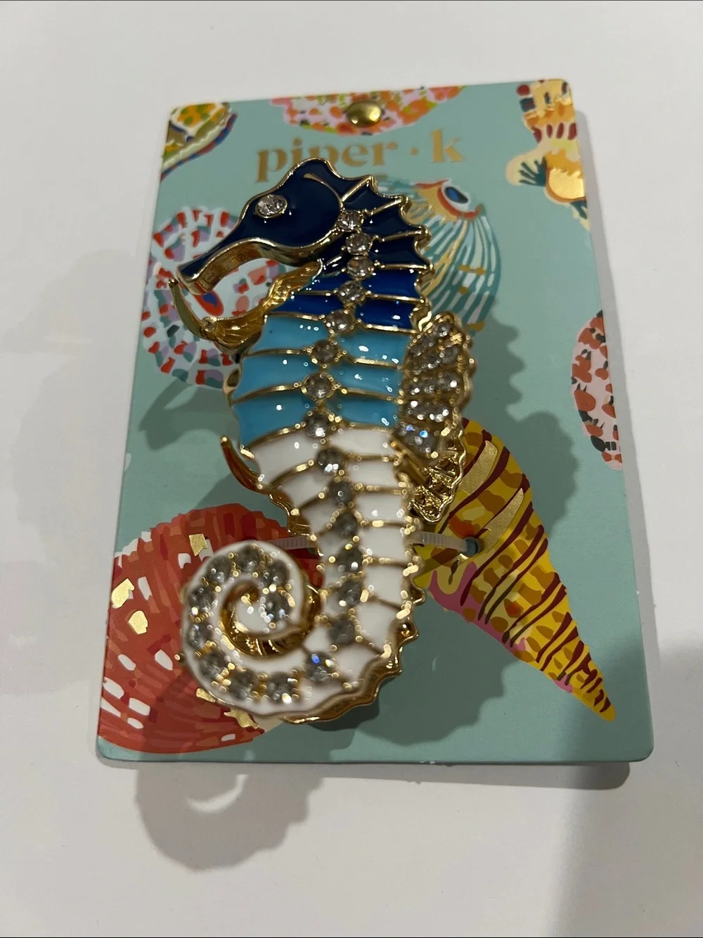 Piper K Seahorse hair claw clip